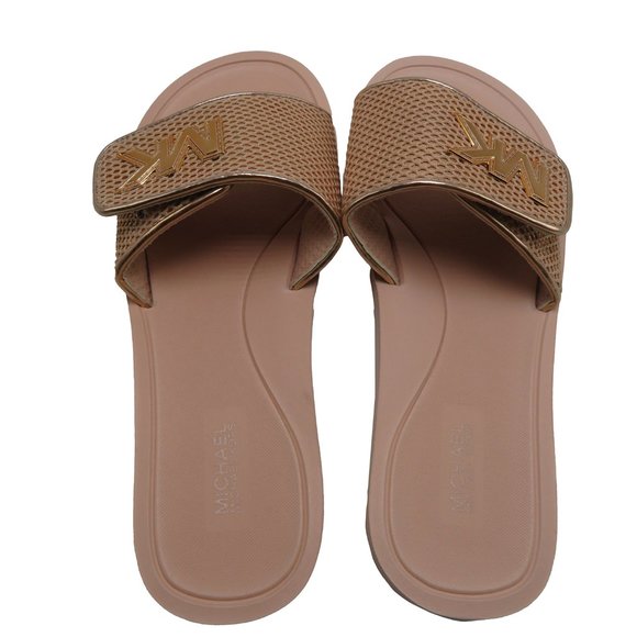 Michael Kors PALMER Mesh Rosegold Slide Sandal - Picture 3 of 3